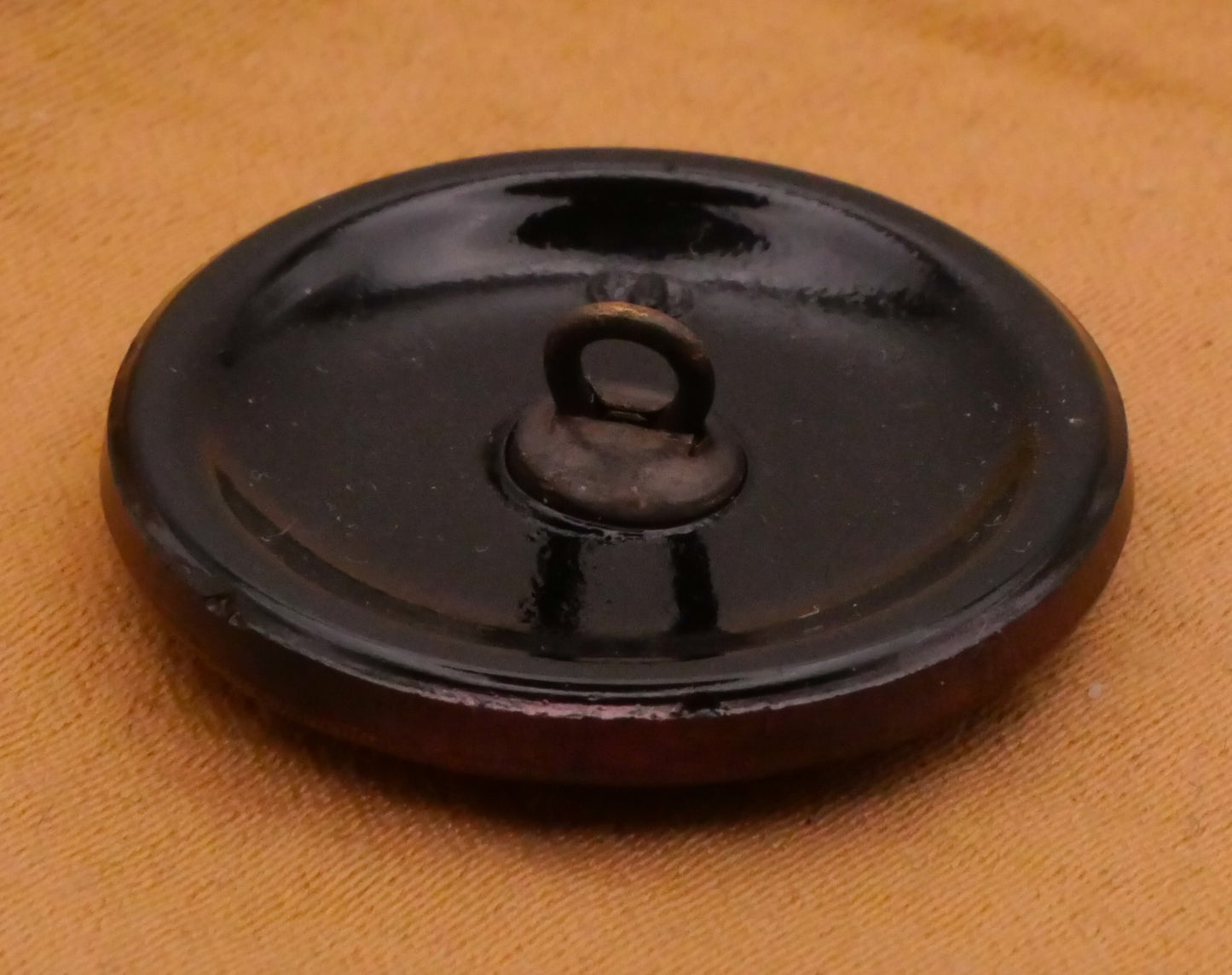 Spider Web Edge Purple Black Mirror Finish Glass Button 22mm