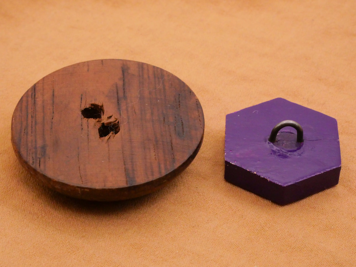 Wood Mixed Material Vintage Button Various 22-37mm