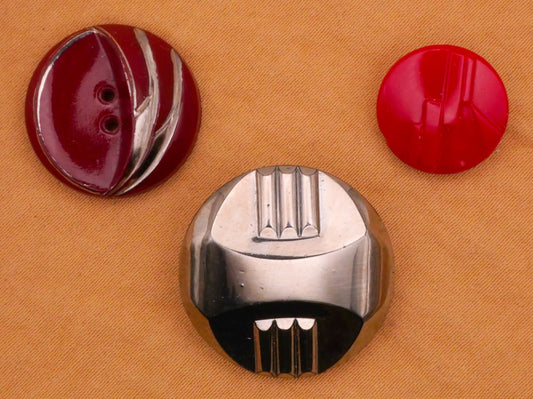 Art Deco Vintage Glass Button Various 13-22mm