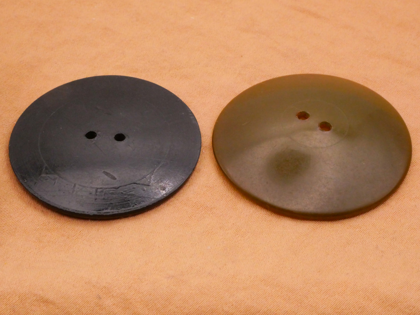 Olive Green Art Deco Array Early Plastic Large Button Various 36-37mm