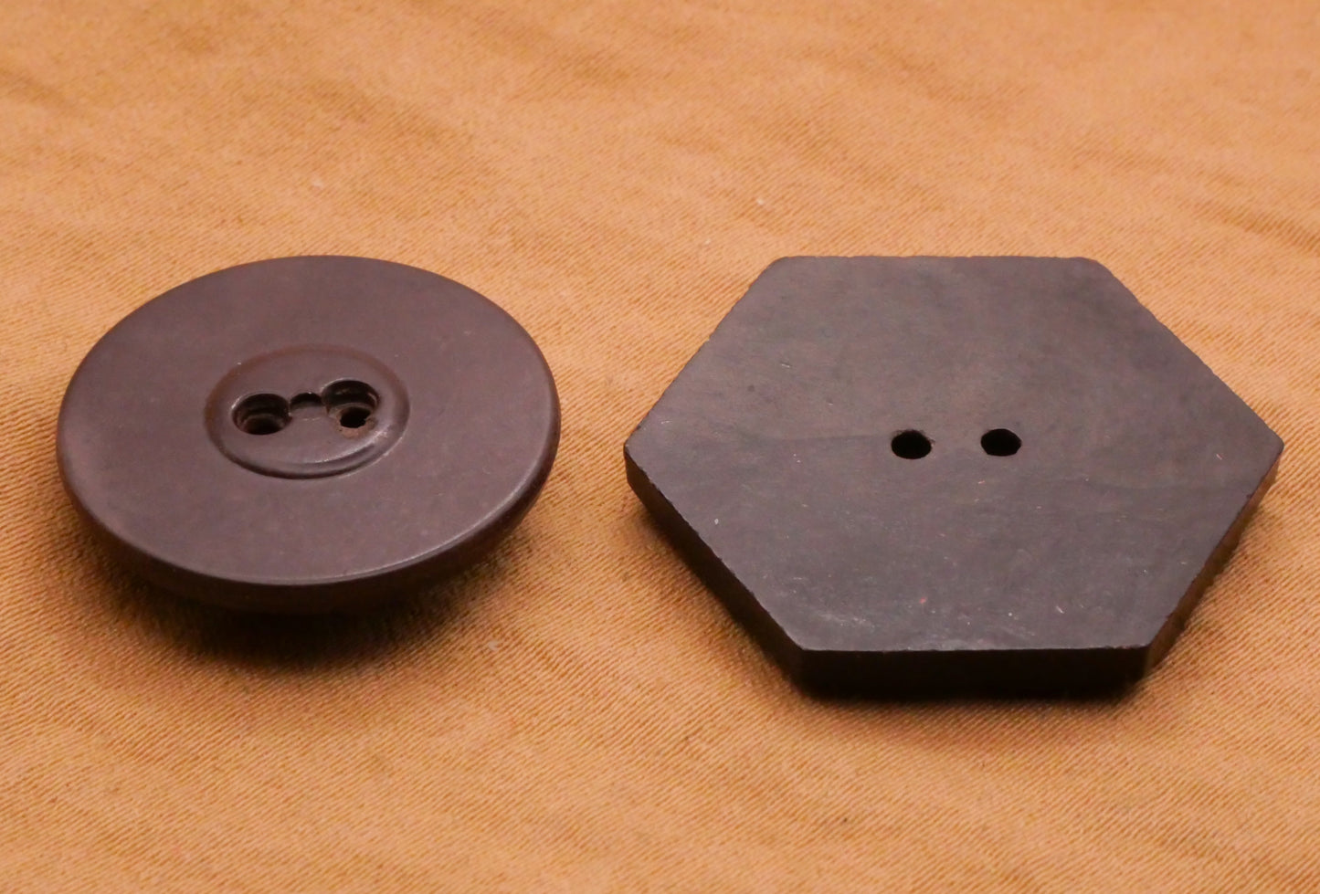 Art Deco Chocolate Brown Vintage Plastic Button Various 21-25mm