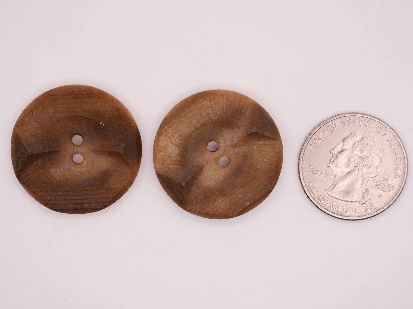 Natural Tone Art Deco Composition Early Plastic Pressed Button Various 29mm