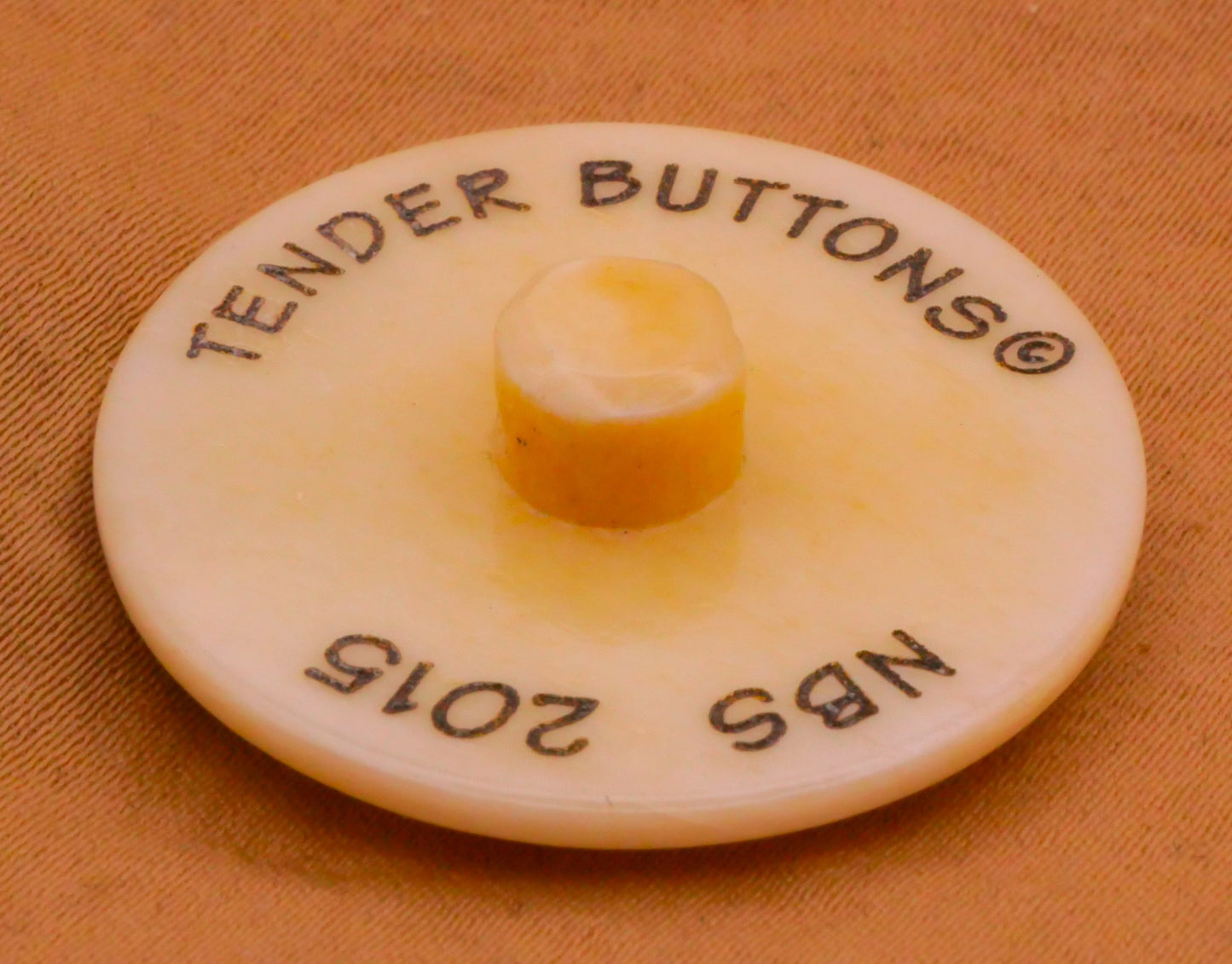 Tri Corner Hat Tender Buttons Etched Bone NBS Show Button 30mm