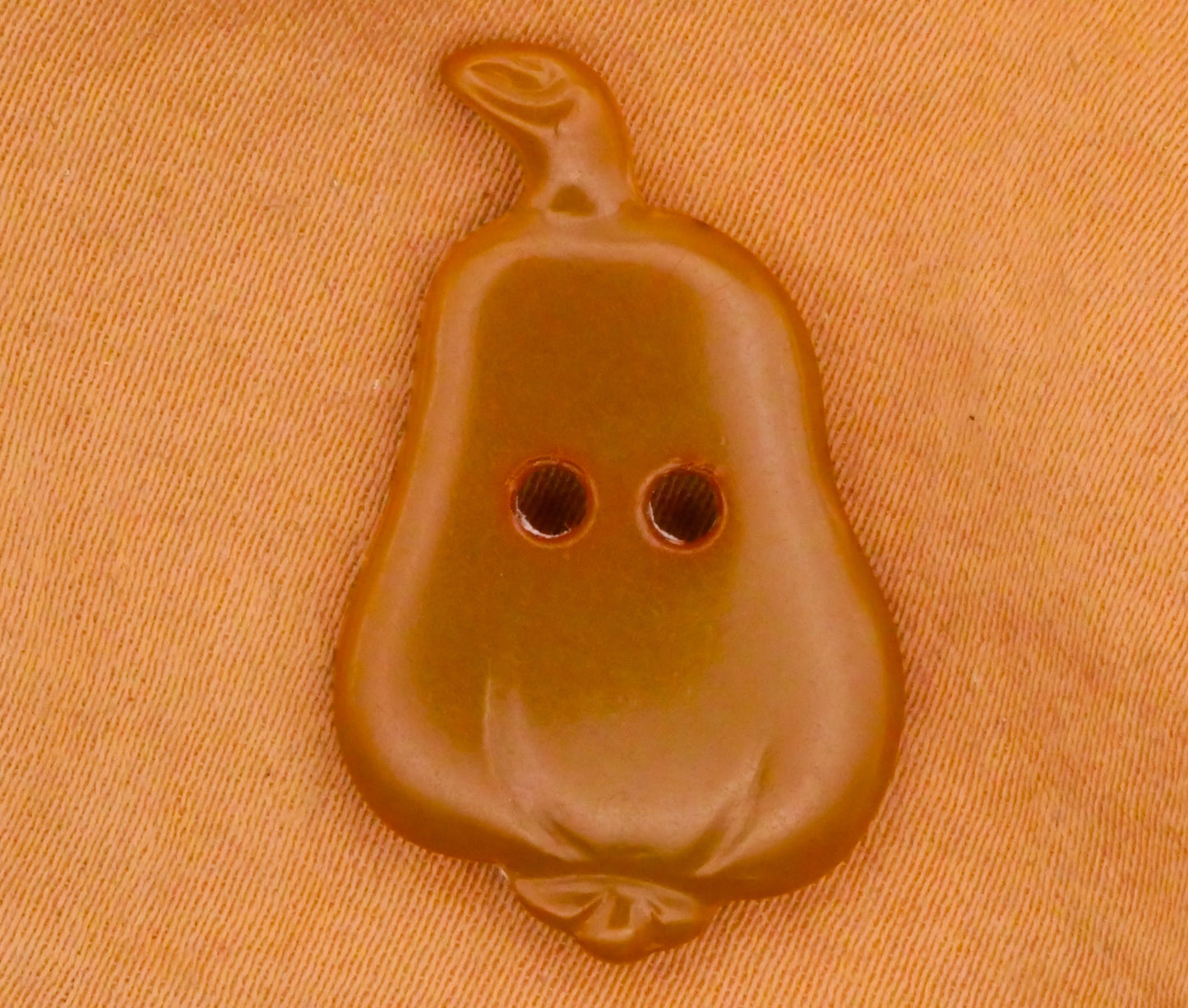 Gourd or Pear Bakelite Early Plastic Button 17x27mm