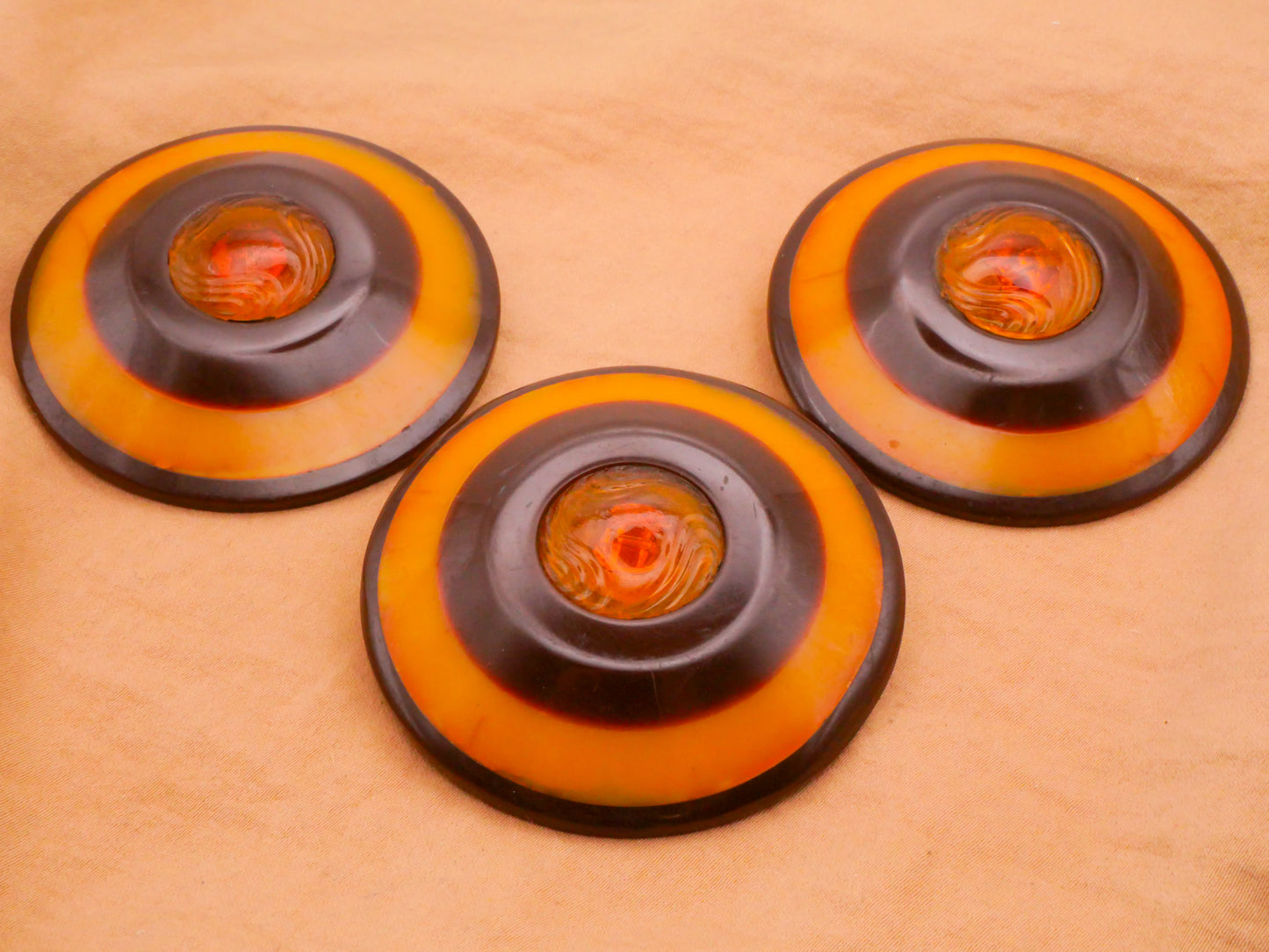 Chocolate Caramel Art Nouveau Extra-Large Button Various 55mm