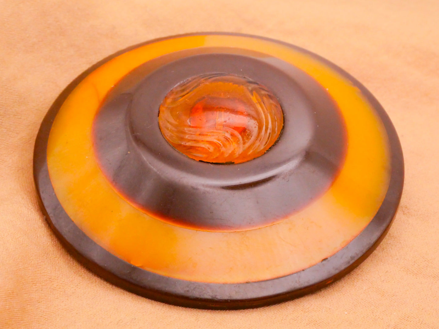 Chocolate Caramel Art Nouveau Extra-Large Button Various 55mm