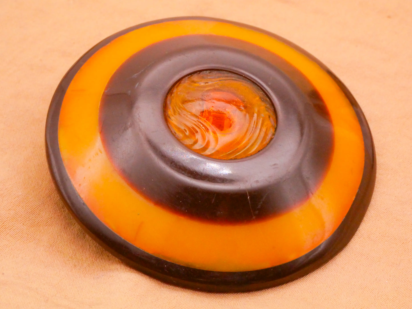 Chocolate Caramel Art Nouveau Extra-Large Button Various 55mm