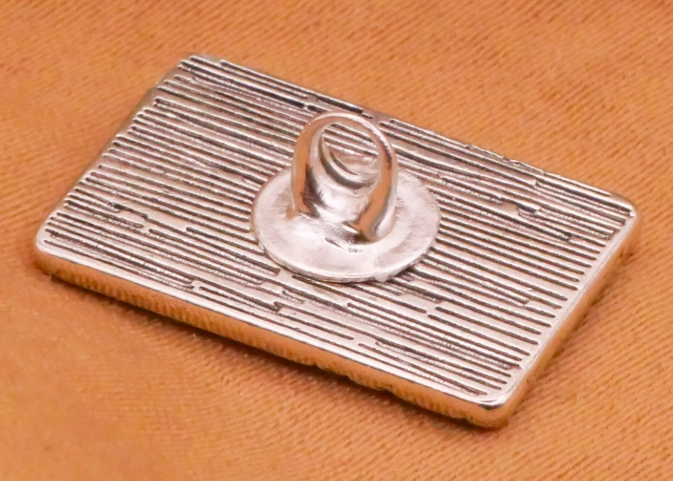 Cook Book Verbal Realistic Silver Metal Button 11x17mm