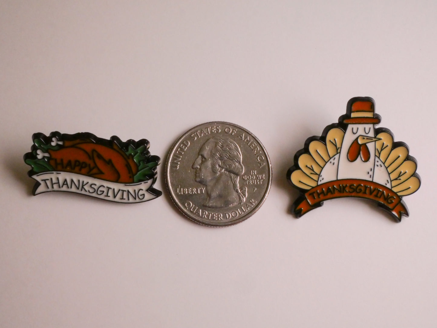 Thanksgiving Turkey Verbal Enamel Metal Button Various 16-30mm