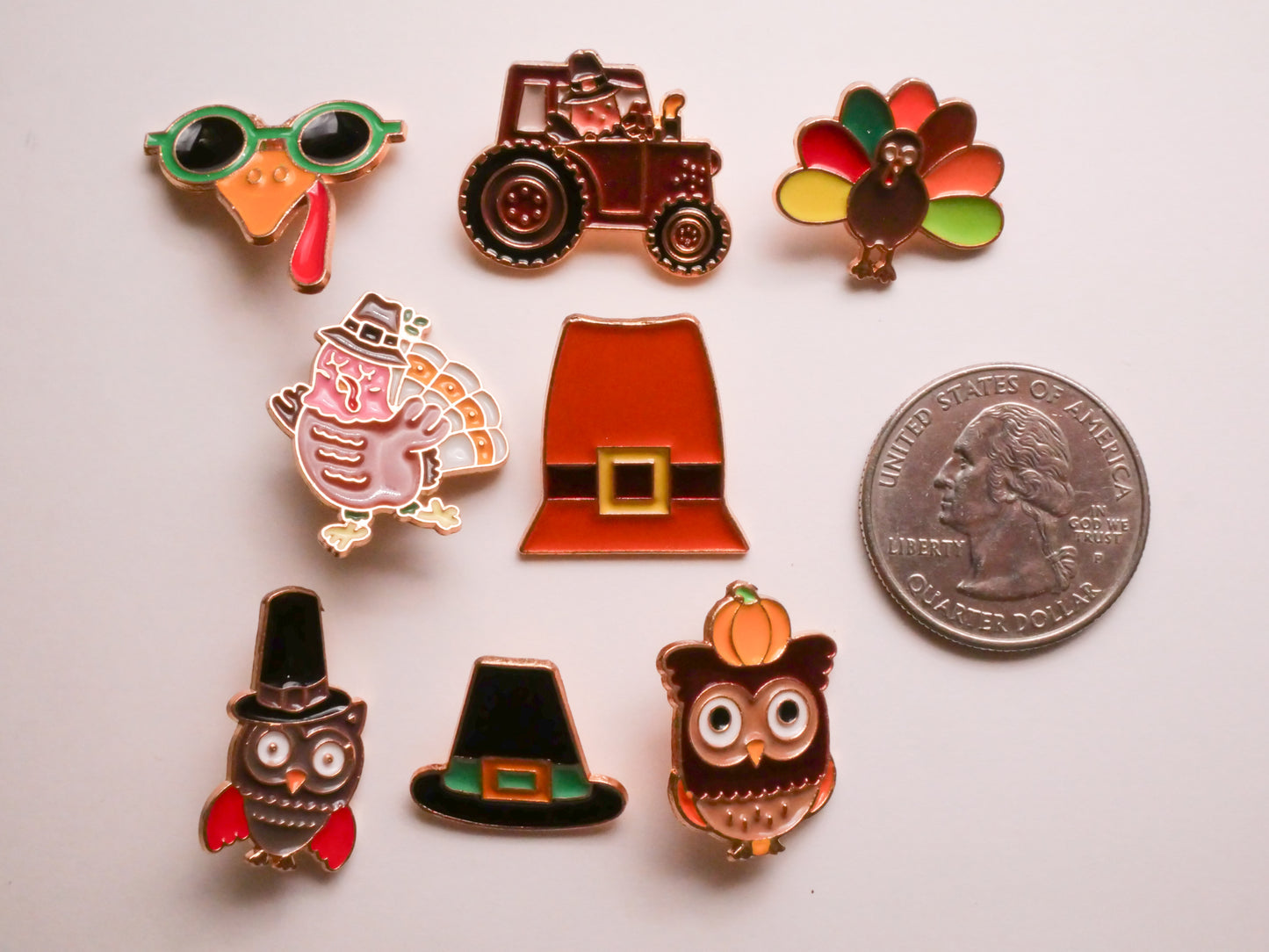 Thanksgiving Inspired Enamel Metal Button Various 13-22mm