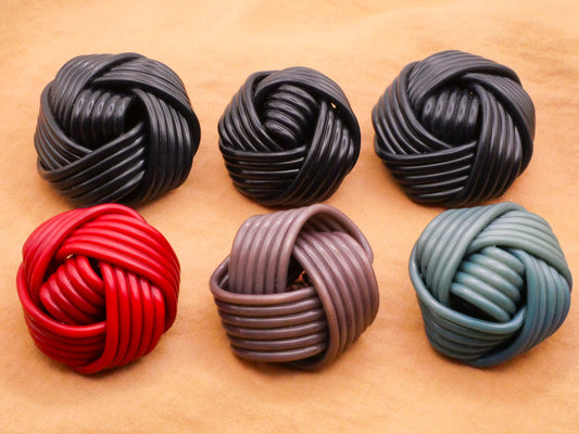 Extruded Ribbon Knot Celluloid Early Plastic Button Various 32-37mm
