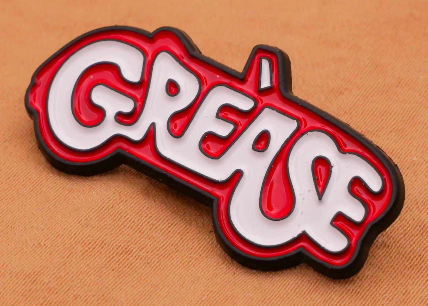 Grease Movie Car Verbal Enamel Metal Button 18x36mm