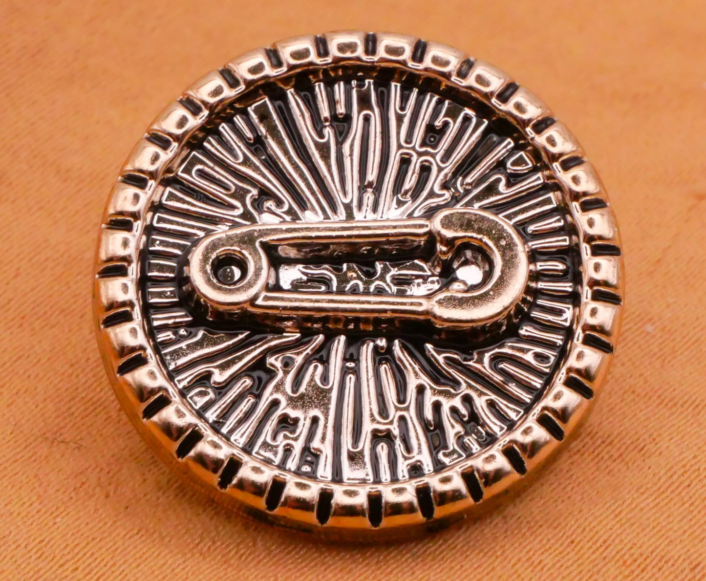 Safety Pin Sewing Textured Plastic Pair of Buttons 22mm