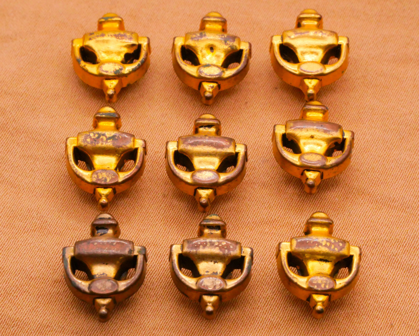 Door Knocker Home Metallized Plastic Button Various 11x14mm