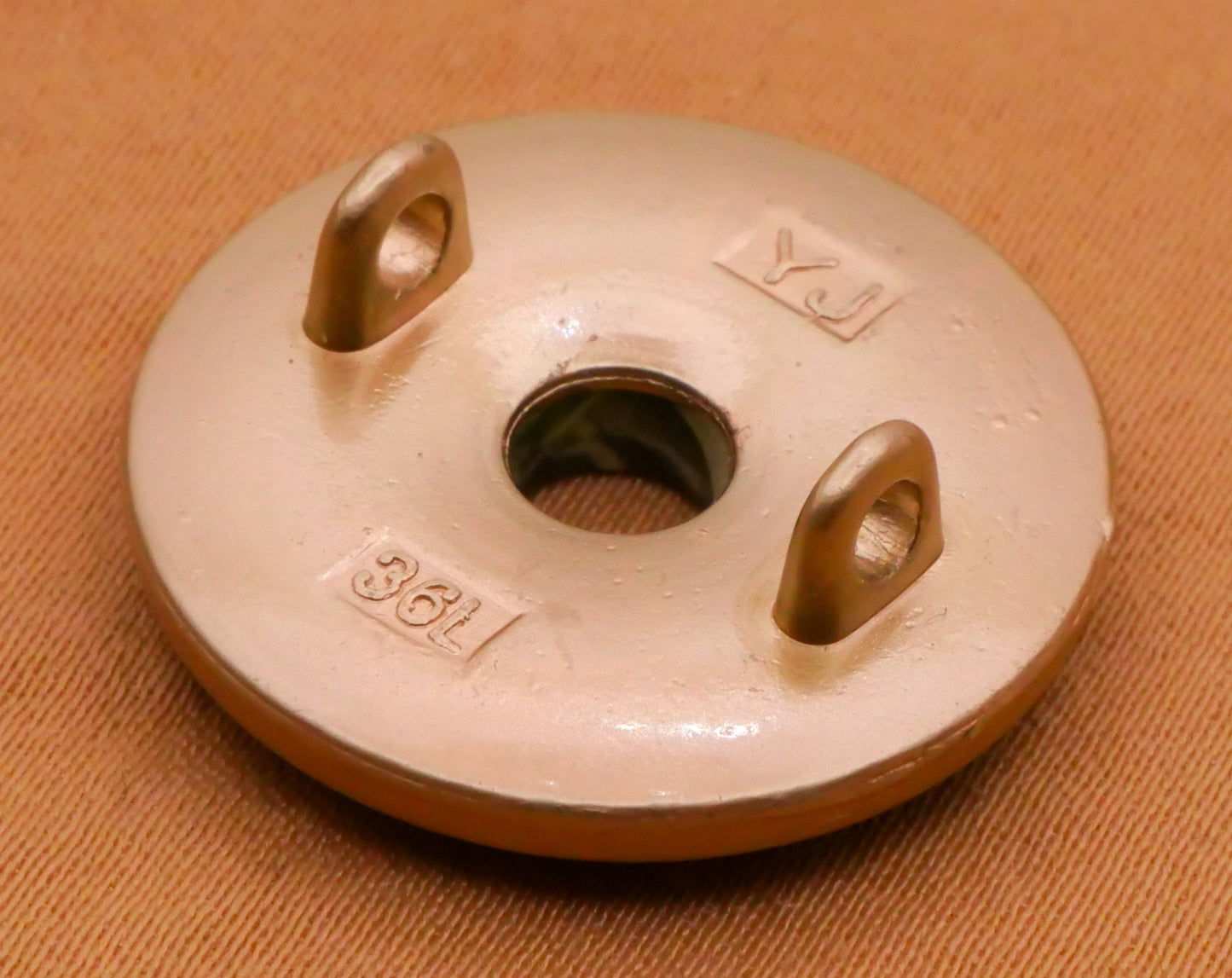 Marbled Green Wreath Look Plastic Metal Button 22mm