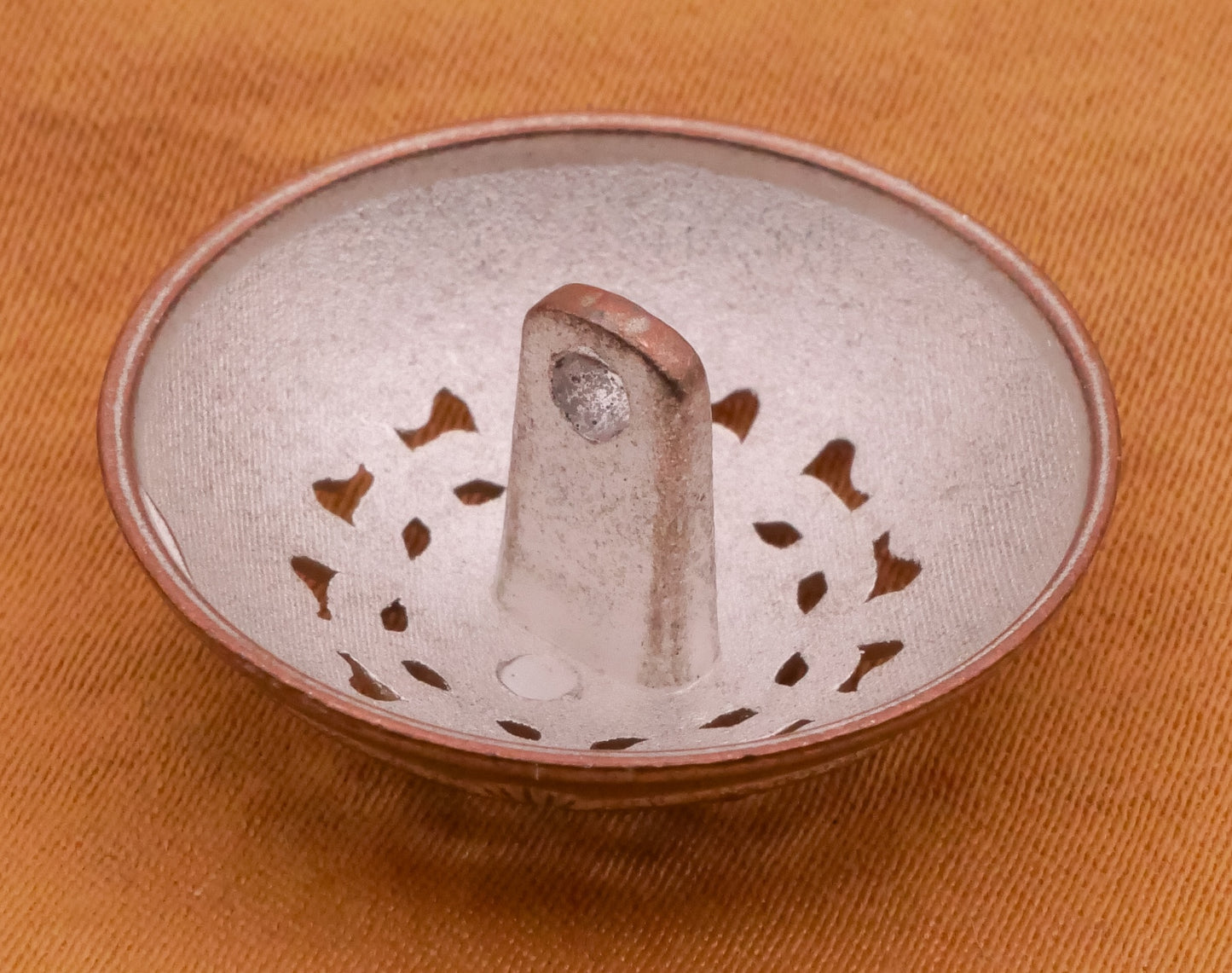 Snowflake Frosty Copper Metal Button 25mm