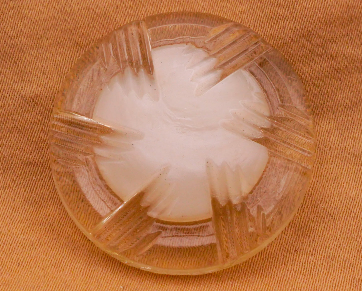 Snowflake Deco Celluloid Early Plastic Pair of Buttons 28mm