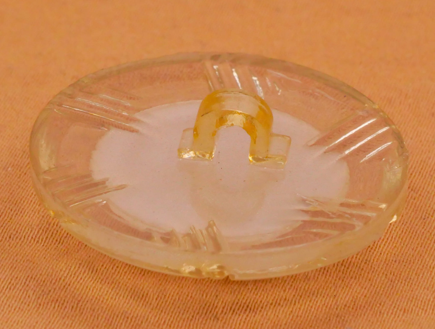 Snowflake Deco Celluloid Early Plastic Pair of Buttons 28mm