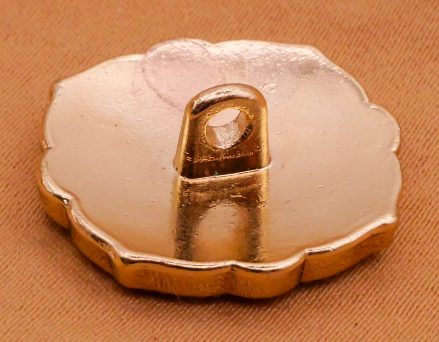 Flower Enamel Green Rhinestone Metal Button 20mm