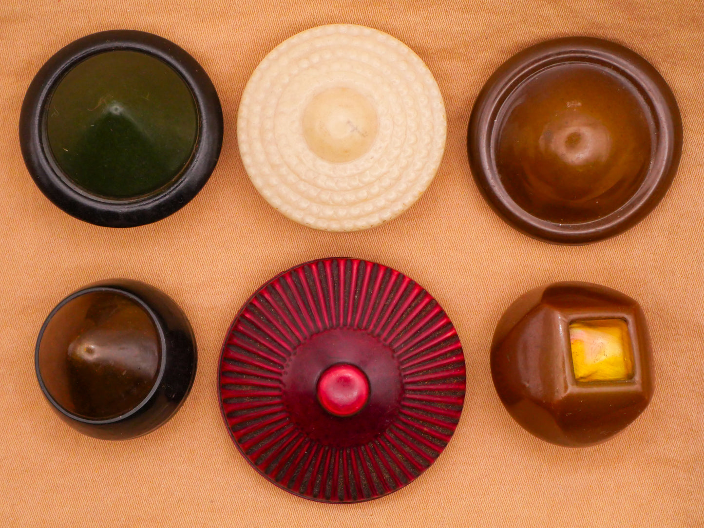 Conical Shape Celluloid Early Plastic Button Various 22-34mm