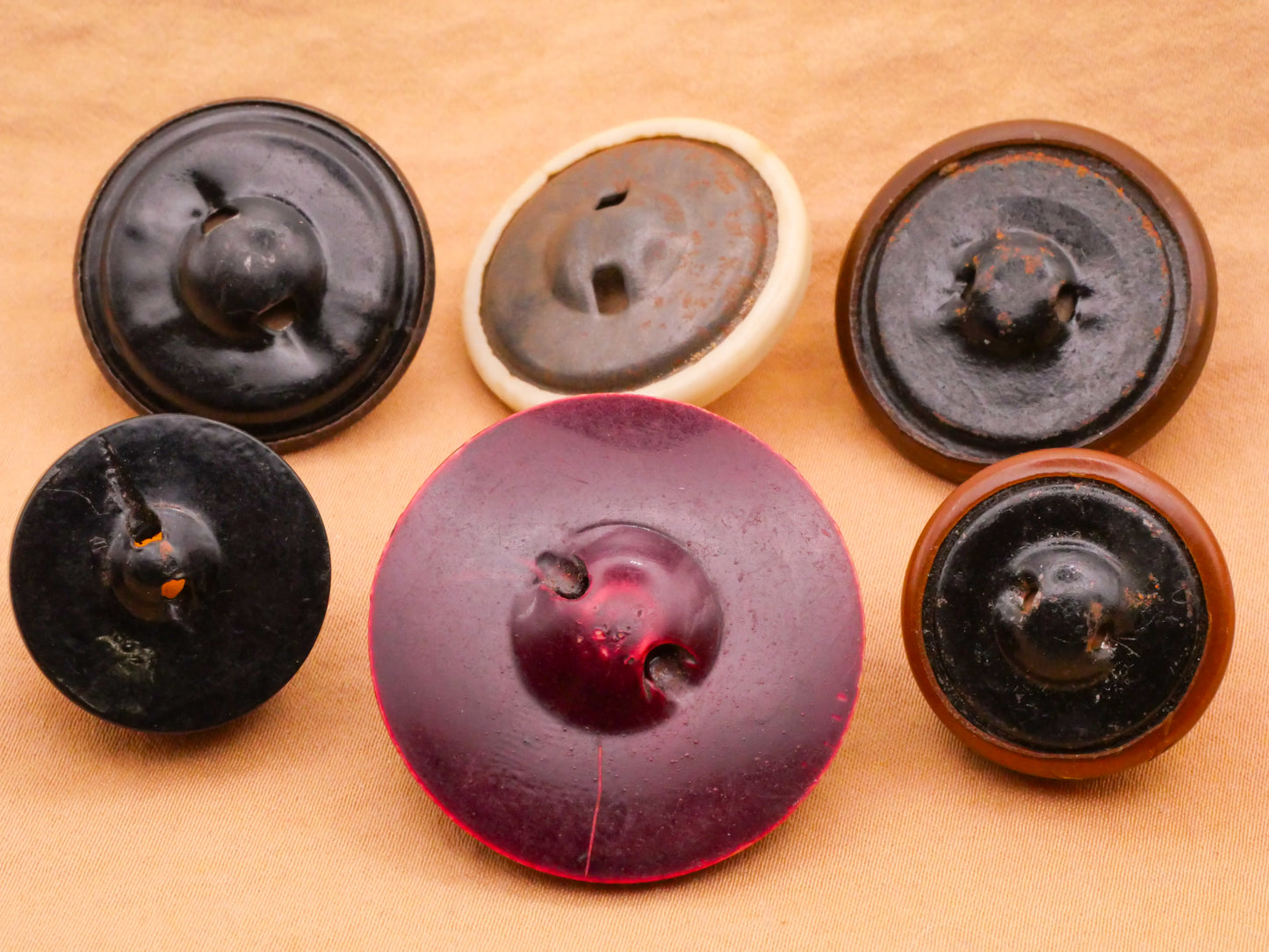 Conical Shape Celluloid Early Plastic Button Various 22-34mm