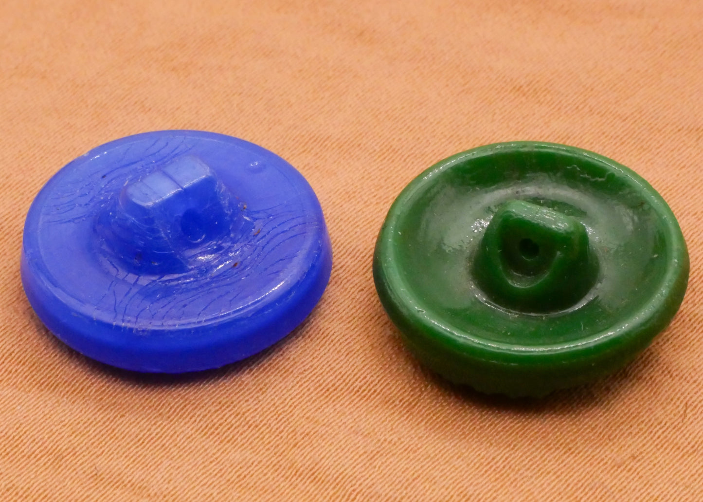 Fabric Knit Look Vintage Glass Button Various 18mm