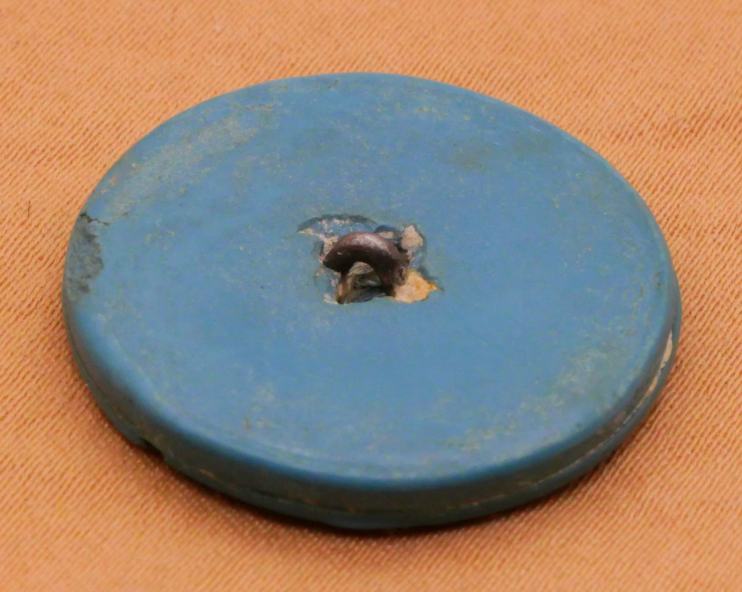 Mother of Pearl Inlay Blue Composite Early Plastic Button 24mm