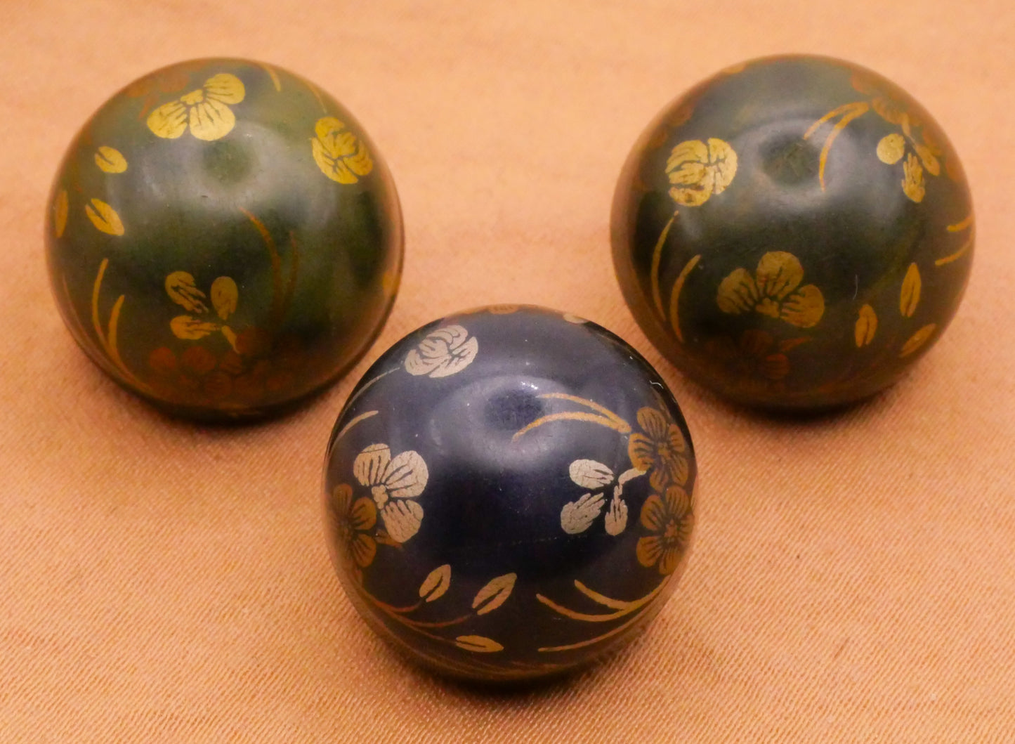 Flower Floral Metallic Green or Blue Celluloid Bubble Early Plastic Button Various 18mm