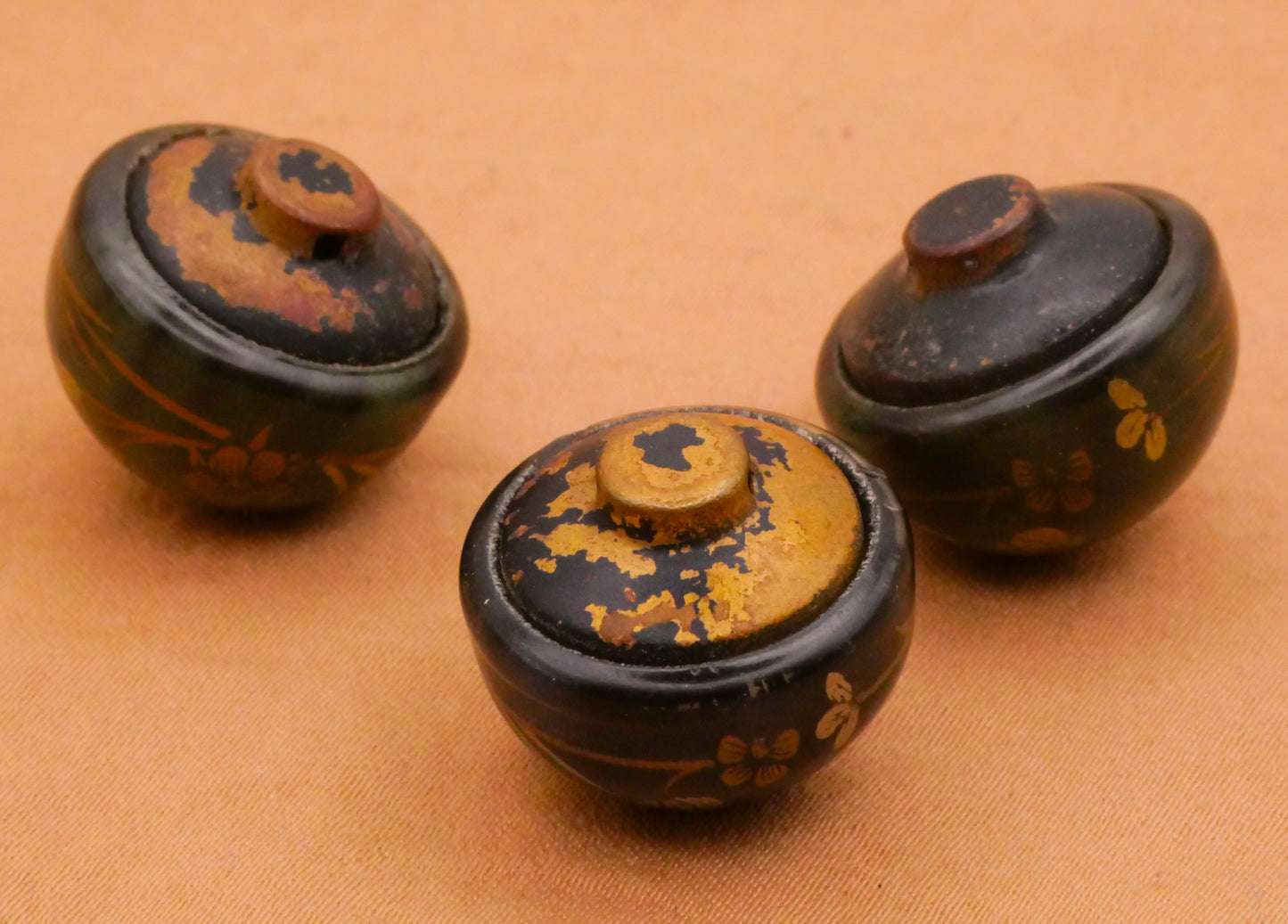 Flower Floral Metallic Green or Blue Celluloid Bubble Early Plastic Button Various 18mm