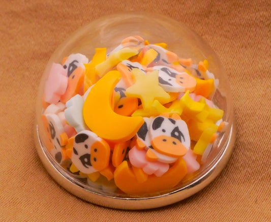 Cow Jumped Over The Moon Nursery Rhyme Moveable Button 27mm