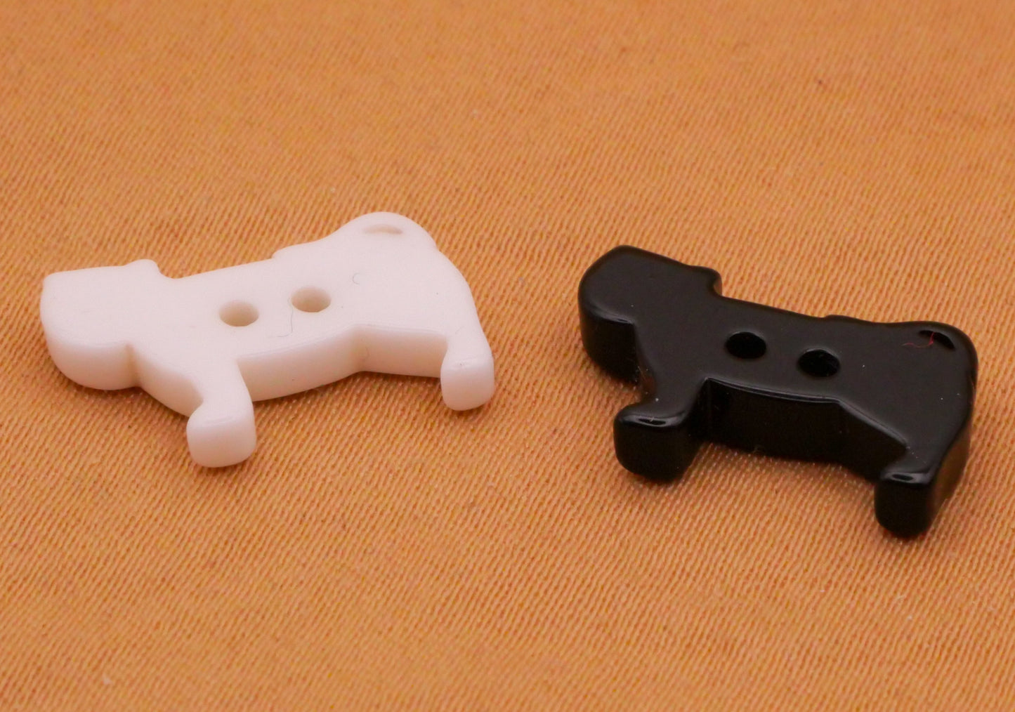 Cat Kitty Pink Collar White Black Pair of Buttons Various 10x16mm