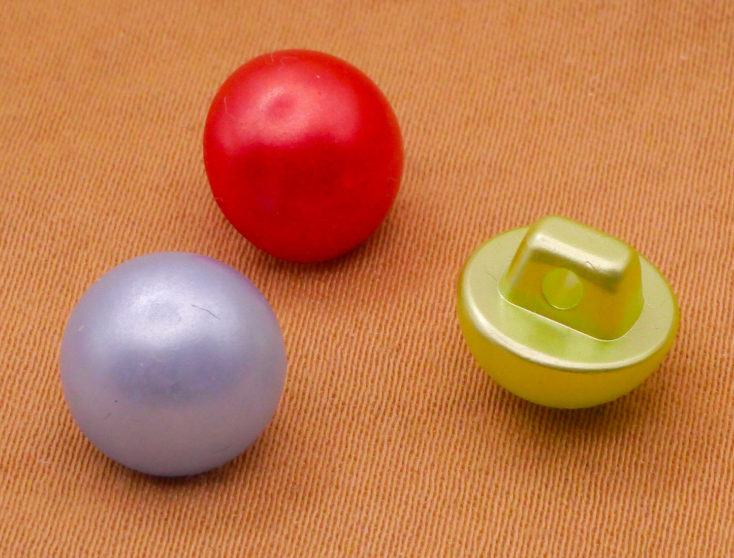 Pearl Look Colorful Pearlized Plastic Set of Thirty Buttons 10mm