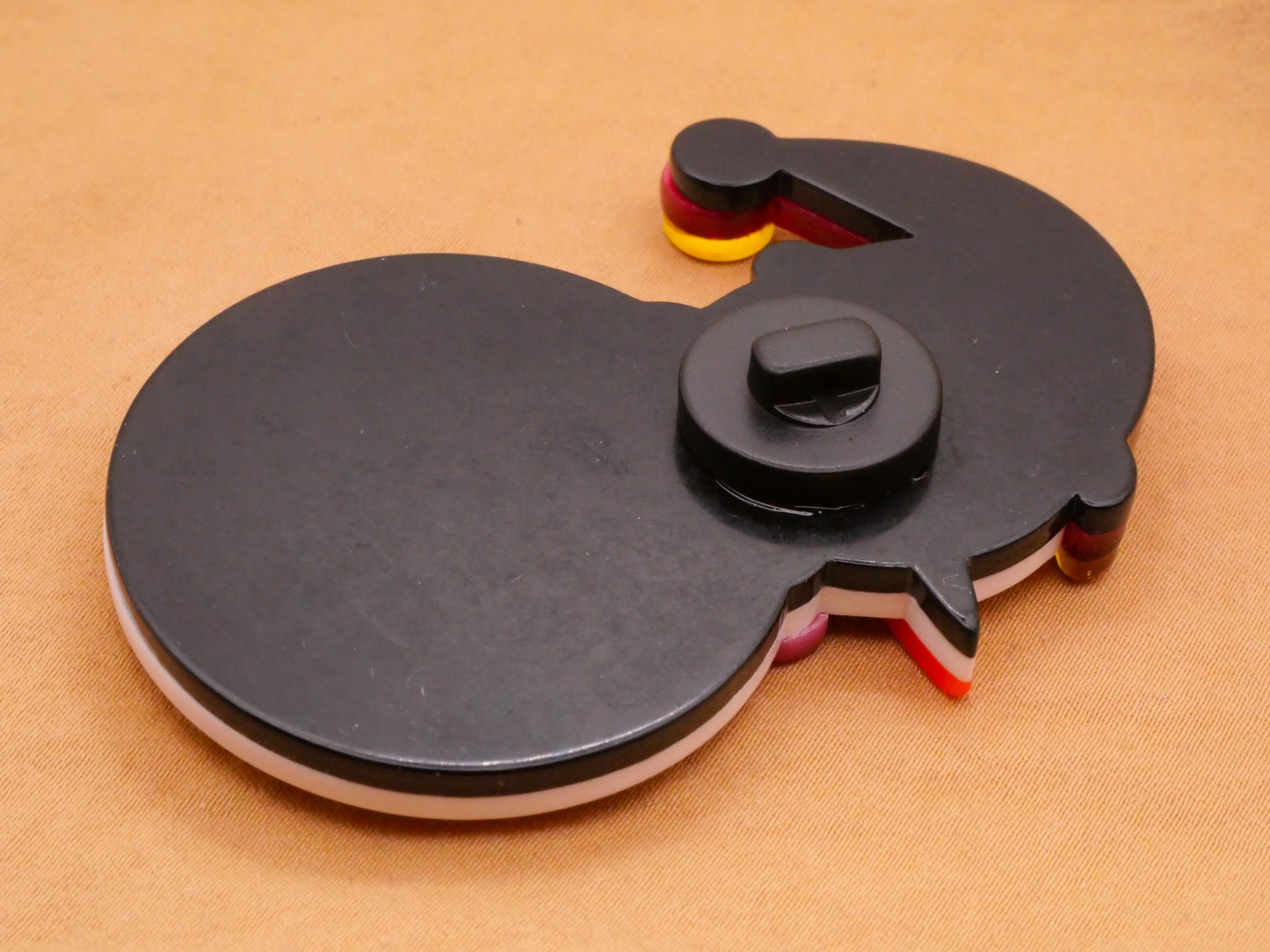 Snowman Hat Scarf Large Acrylic Plastic Button 46x66mm