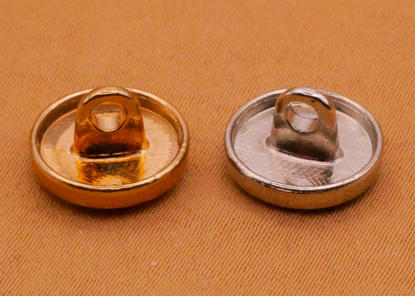 Snowflake Nordic Gold or Silver Metal Pair of Buttons 11mm