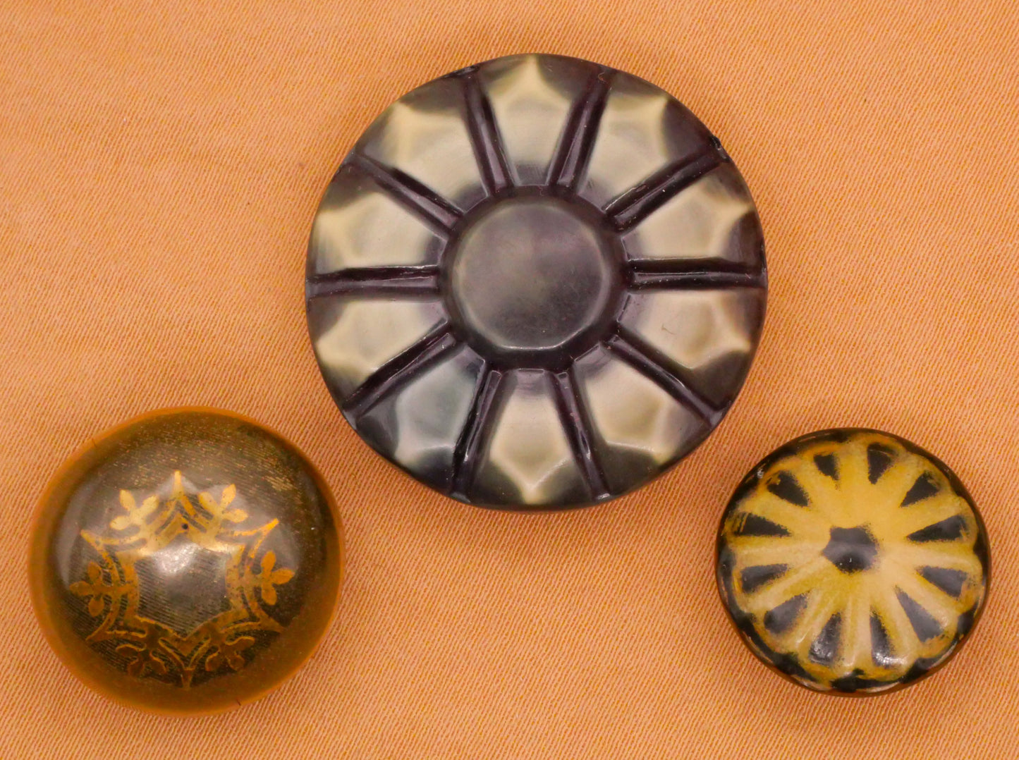 Snowflake Celluloid Early Plastic Button Various 17-28mm