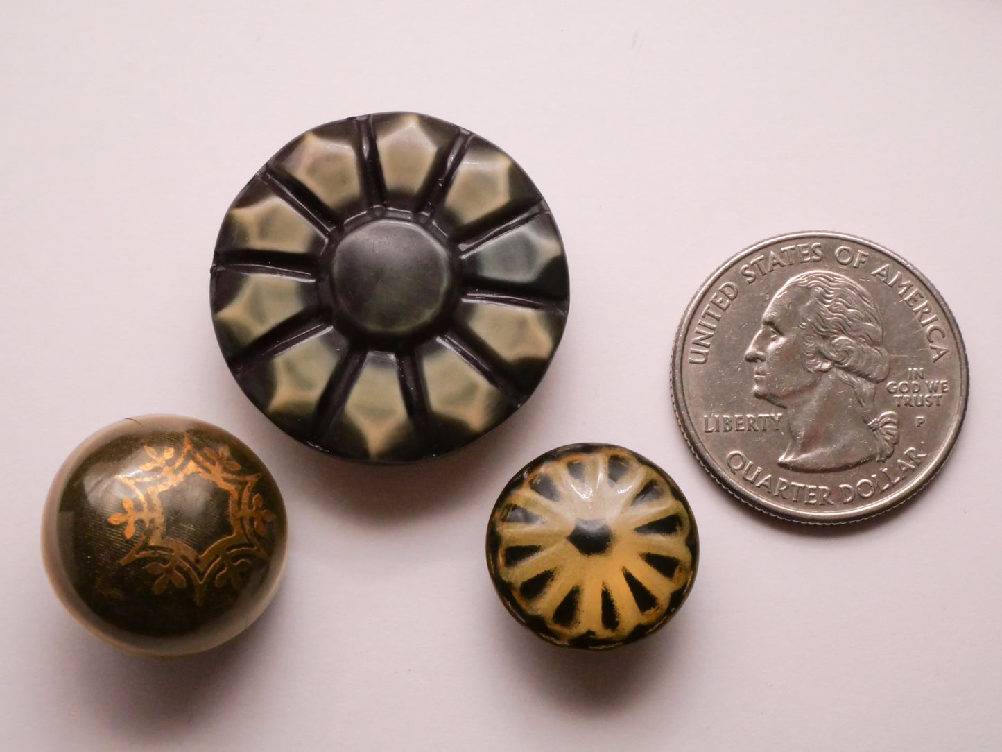Snowflake Celluloid Early Plastic Button Various 17-28mm