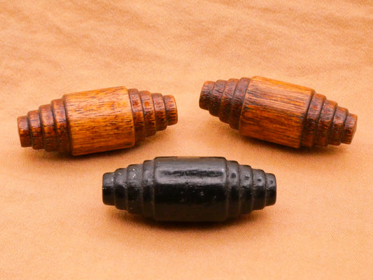 Toggle Tiered Wood Vintage Large Button Various 12x32mm