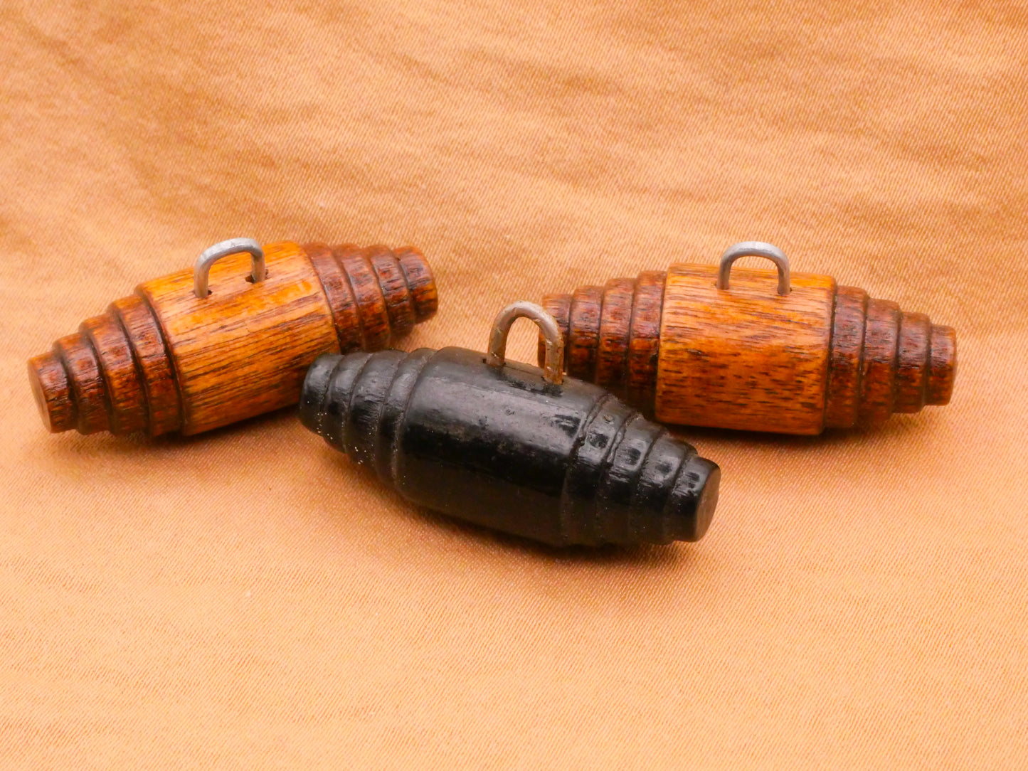 Toggle Tiered Wood Vintage Large Button Various 12x32mm