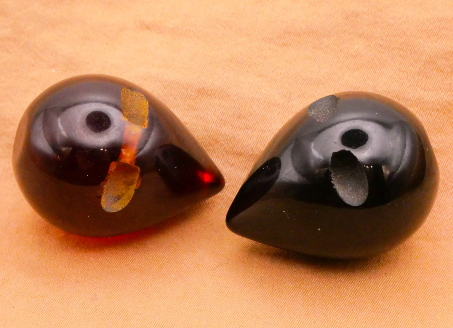 Teardrop Raindrop Bakelite Early Plastic Button Various 21x28mm