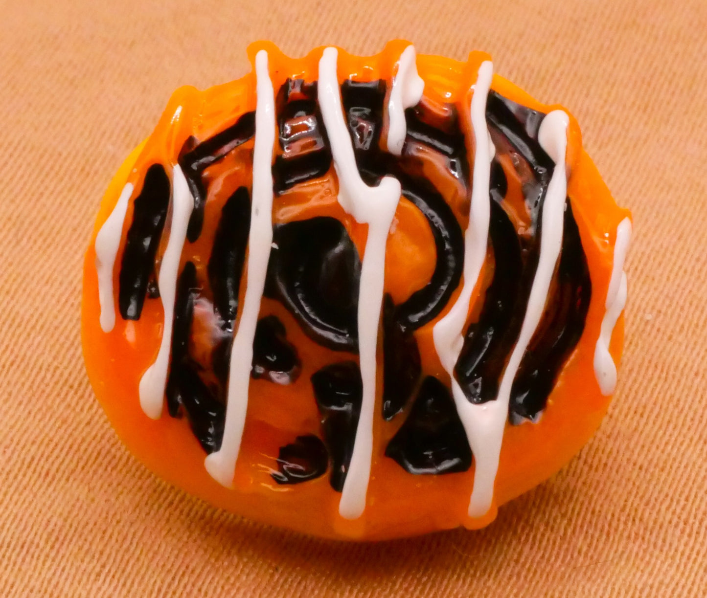 Frosted Cinnamon Roll Realistic Food Plastic Pair of Buttons 17x19mm