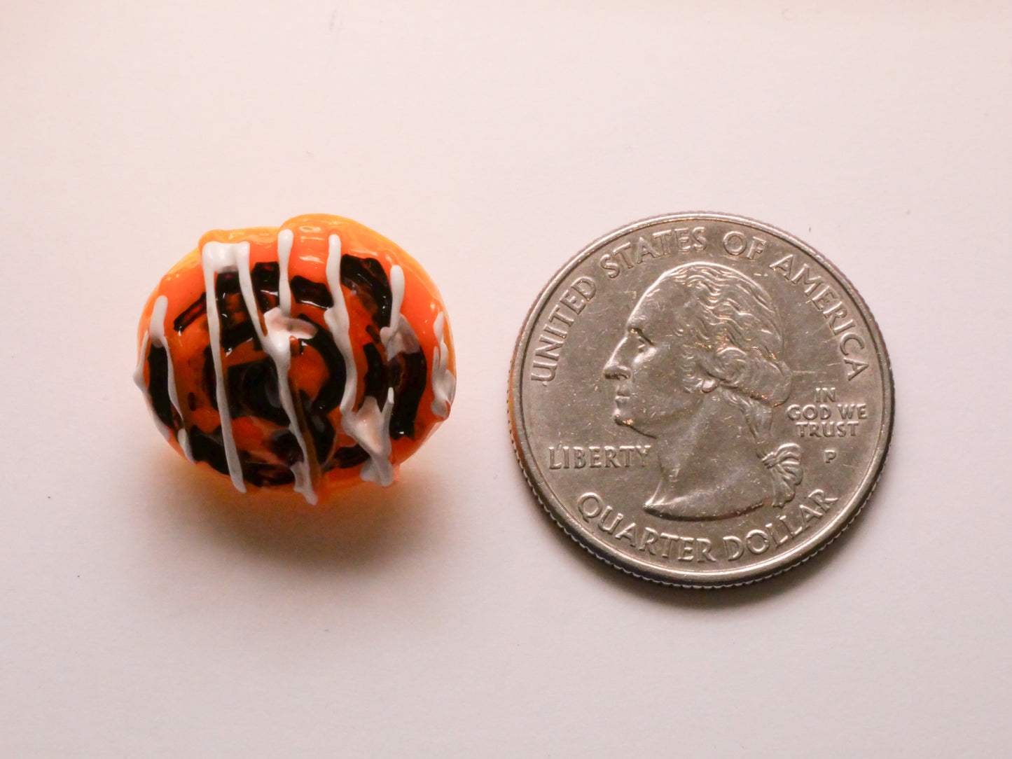 Frosted Cinnamon Roll Realistic Food Plastic Pair of Buttons 17x19mm