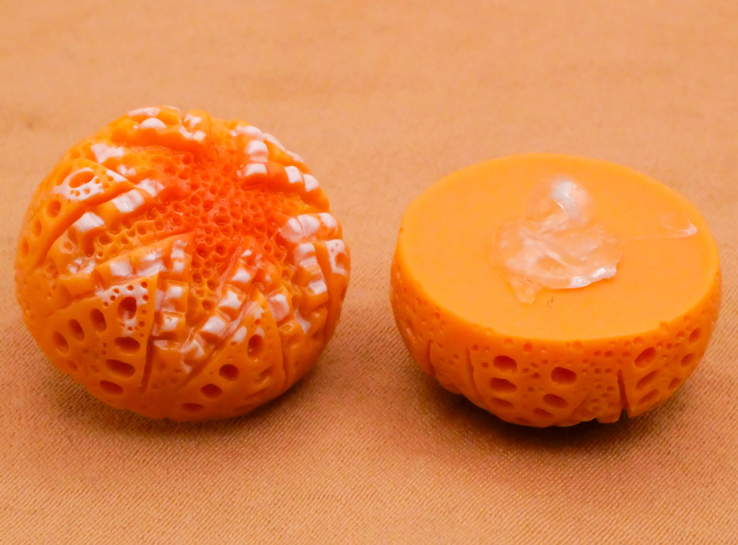Bread Loaf Loaves Star Design Realistic Plastic Pair of Buttons 20mm