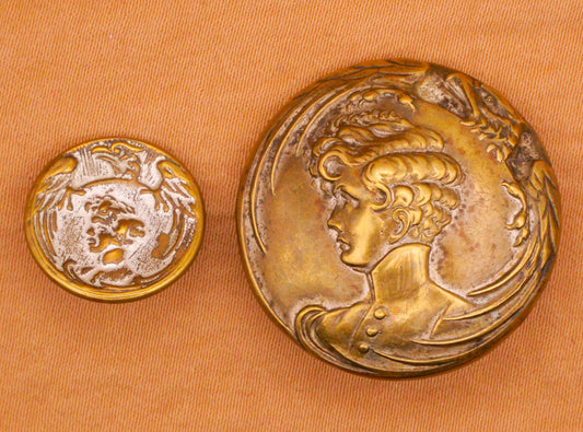 L'aiglon The Eaglet Napoleon II Edmund Rostand Victorian Brass Metal Button Various 15-26mm