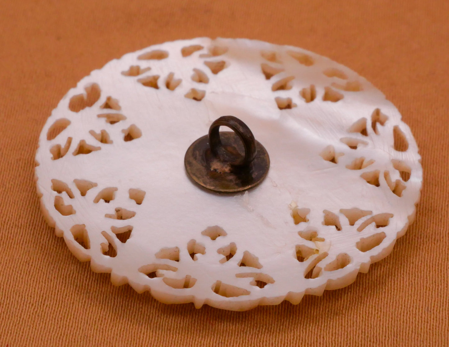 Star Intricate Carved Mother of Pearl Large Button 36mm