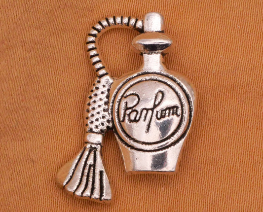 Parfum Perfume Bottle Realistic Verbal Metal Button 18x23mm