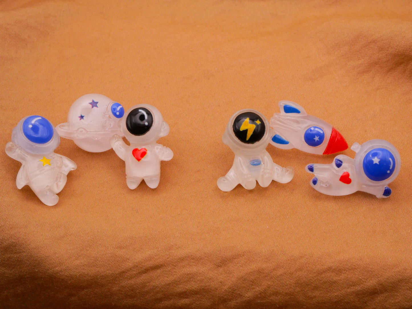 Astronaut Outer Space Plastic Set of Three Buttons Various 15-28mm