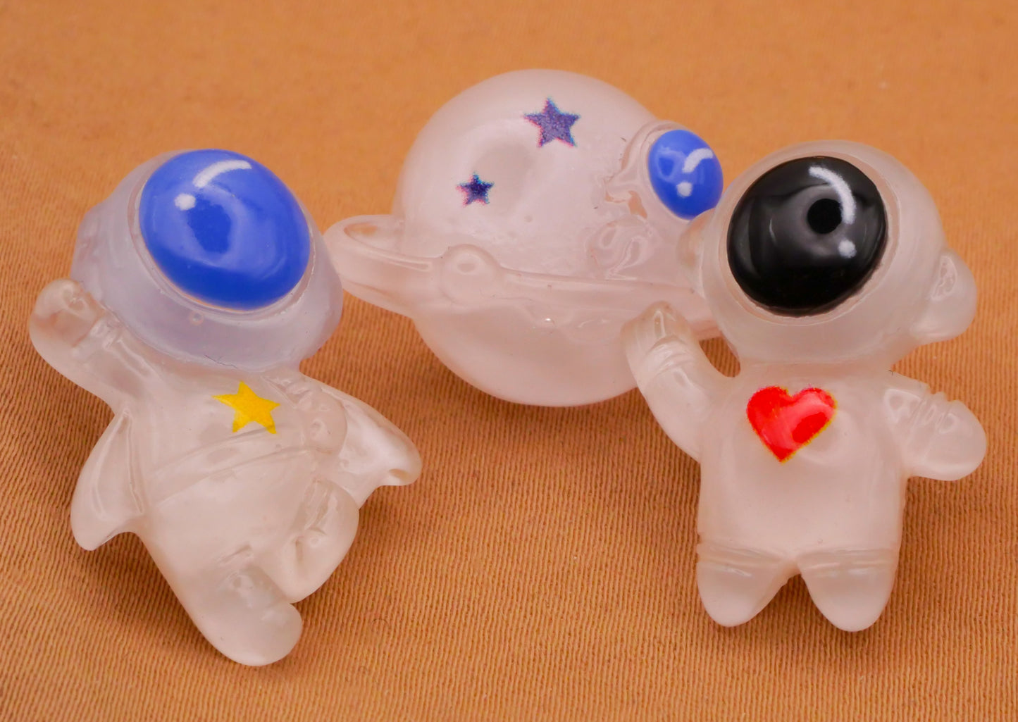 Astronaut Outer Space Plastic Set of Three Buttons Various 15-28mm