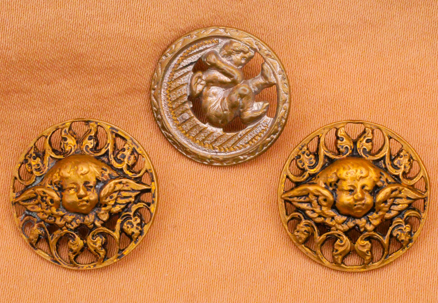 Cherub Angel Victorian Metal Button Various 18-19mm