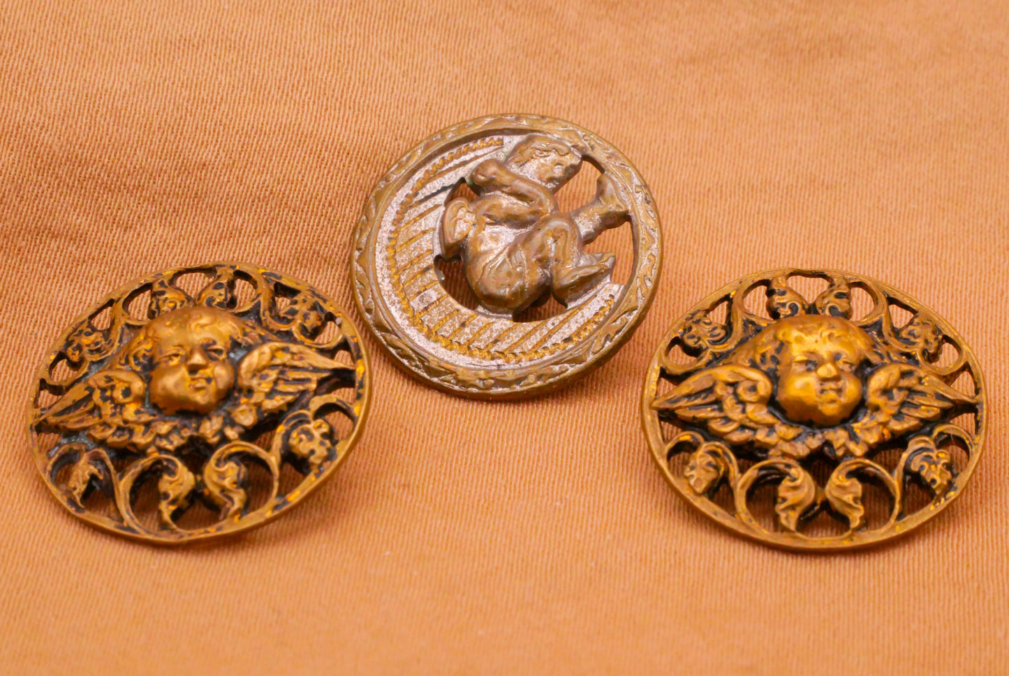 Cherub Angel Victorian Metal Button Various 18-19mm
