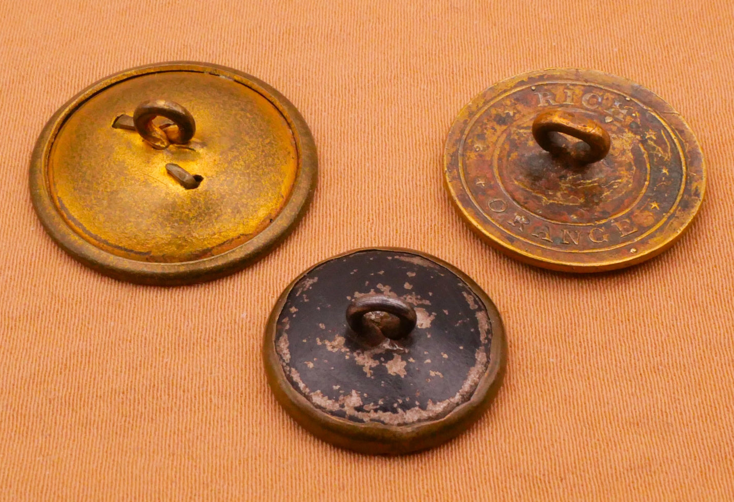 Rose Flower Victorian Brass Metal Button Various 17-22mm